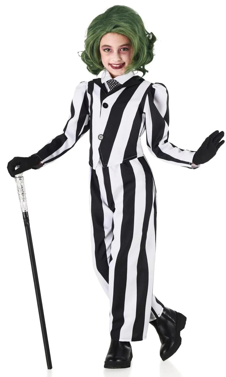 Disfraz de Beetlejuice en Traje para Niña BeetleJuice Kimokawaii